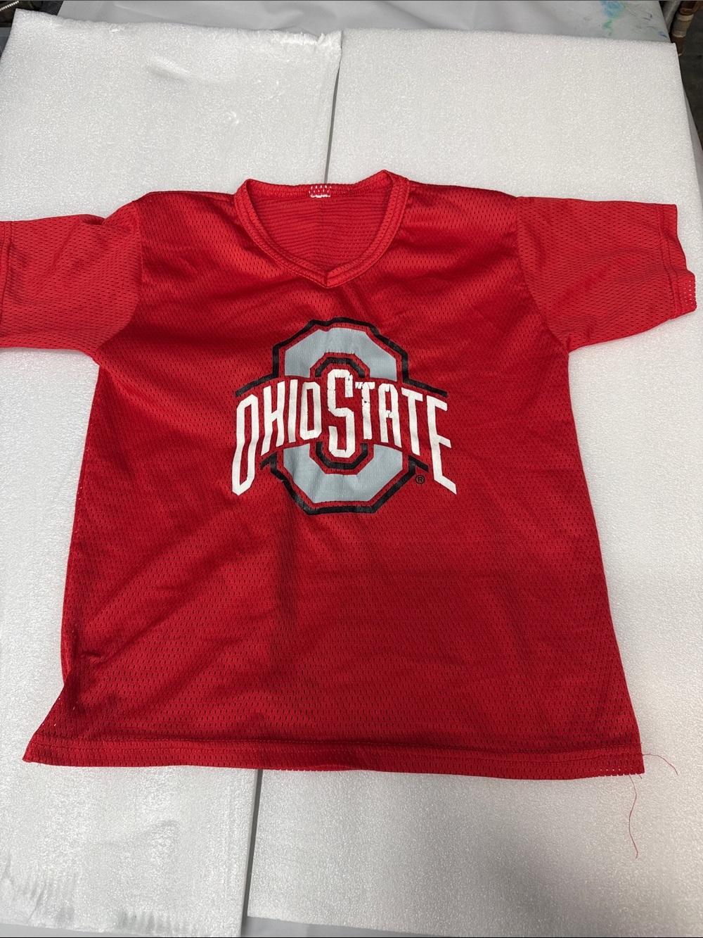 Ohio State Red Kids Mesh Team Tee